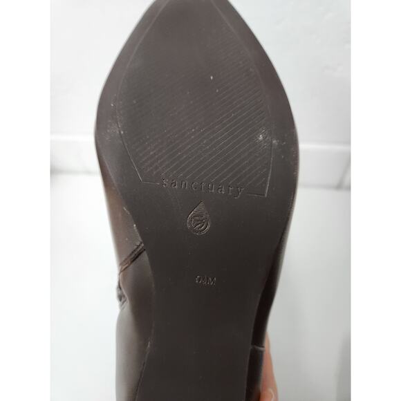 Sanctuary Women's SA-Sleek Java Leather Ankle Boots, Sz 9.5, Spool Heel, Classic - Picture 9 of 10